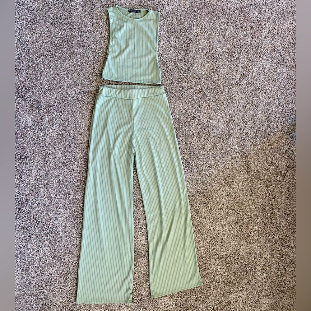 Nasty Gal 2 piece ribbed lounge set